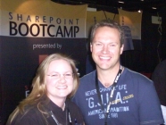 Picture of Heather Solomon (MVP) and Alan Coulter (MS-Advantage Director) at the SharePoint 2008 Conference in Seattle.